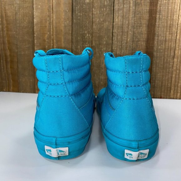 90s era Vans SK8 Hi Monochrome Womens 7 Turquoise/Aqua High Tops - Picture 6 of 10